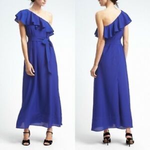 ✨ BANANA REPUBLIC • One-Shoulder Maxi Dress • Small